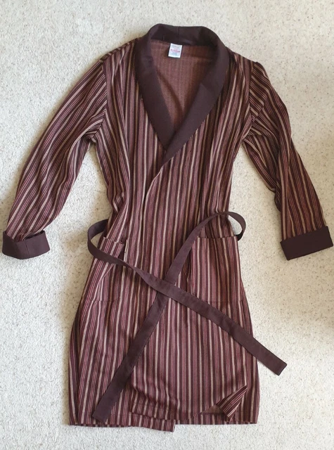 Abito St Michael anni '70 uomo marrone a righe vintage medio 40-42" petto