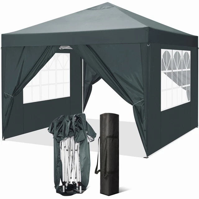 Pavillon 3x3m/3x4,5m/3x6m Partyzelt Stabil Wasserdicht UV-Schutz 50+ Gartenzelt