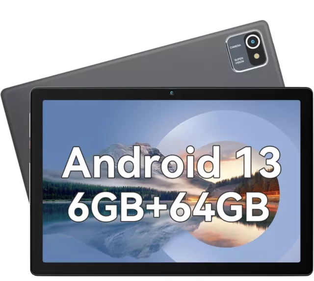 Tablet Android 13, Tablet 10,1 Zoll 6 GB + 64 GB 5000 mAh