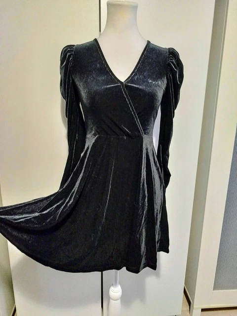 Robe Etam Velours Gris Perlé, Taille 36 – Bretelles, Soirée – Neuve Avec étiquettes