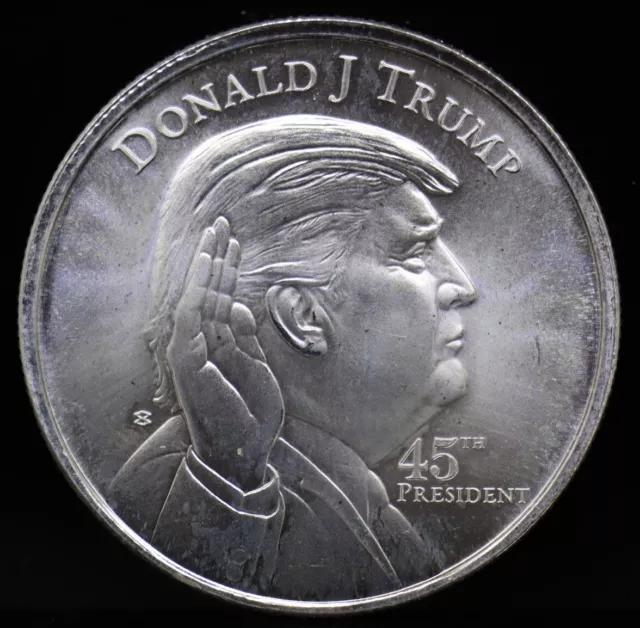 Donald Trump 45TH President Swearing In At The White House 1oz .999 Silver Round