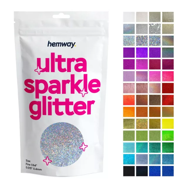 Hemway Ultra Glitzer Nagelgesicht Körper Lidschatten FEIN 1/64"" 0,015"" 0,4 mm