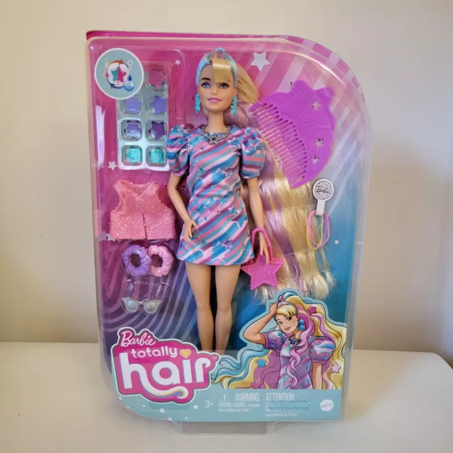 Mattel Barbie Totally Hair Blonde Doll & Accessories Gift 🎁