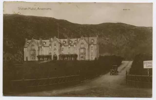 Station Hotel Aviemore Scottish Highland Vintage Real Photo Postcard J7