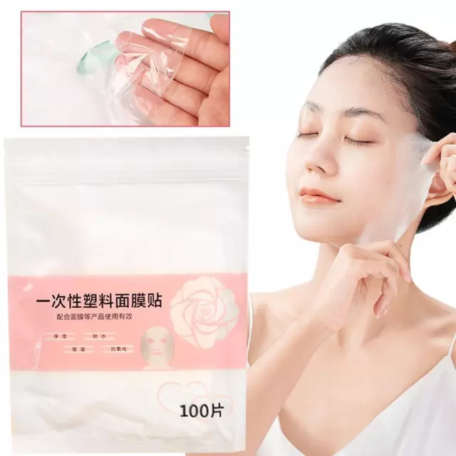 100 Plastic Mask Paper for Disposable Moisturizing and Water Locking U1B8 F P9F0