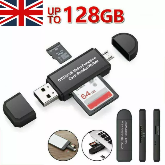 ALL IN ONE USB Memory Card Reader Micro USB 3.0 OTG To USB Adapter SD + Micro SD