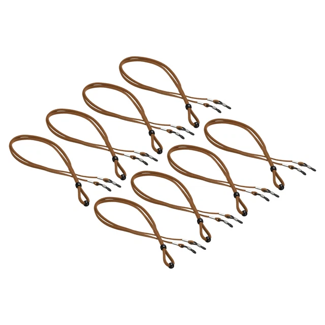 8 pz cinturino occhiali regolabile supporto occhiali unisex marrone