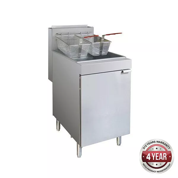 Gas Deep Fryer Twin 35L Vat Superfast Commercial Kitchen Equipment Frying