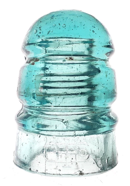 CD 112 Blue Aqua HAWLEY PA USA Antique Glass Telegraph Insulator KEG STYLE G9