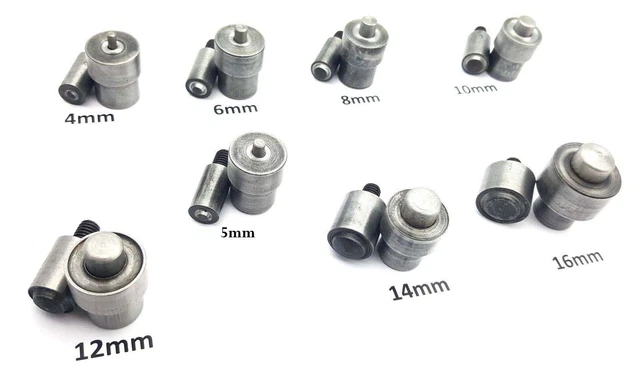 Metal Ojales Herramienta de Ajuste Set Plantillas Universal Mano Máquina Prensa