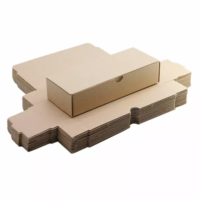 25 Cajas de Cartón para Embalaje Desmontable 200 x 80 x 45 mm. Color Marrón.