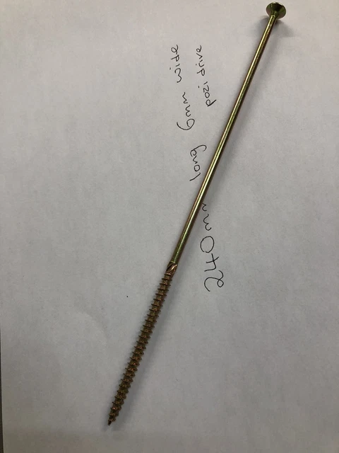 Tornillos de madera estructural de 240 mm de largo Aislamiento Fix, viga, osb3, dormitorio, Pozi X50
