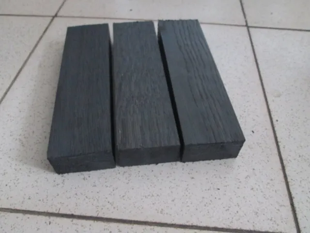 set of 3pcs Bog oak (8,46" х1,18"х2,16") (morta wood)from 1000-6000year