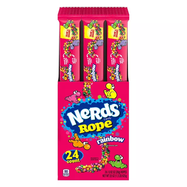 Nerds Rope Candy, Rainbow, 0.92ounce (Pack of 24)