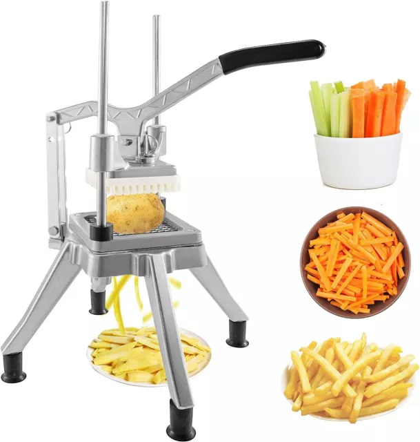 Potato Slicer Commercial Vegetable Dicer Fruit Cutter Chopper w/ 4 Blades USA