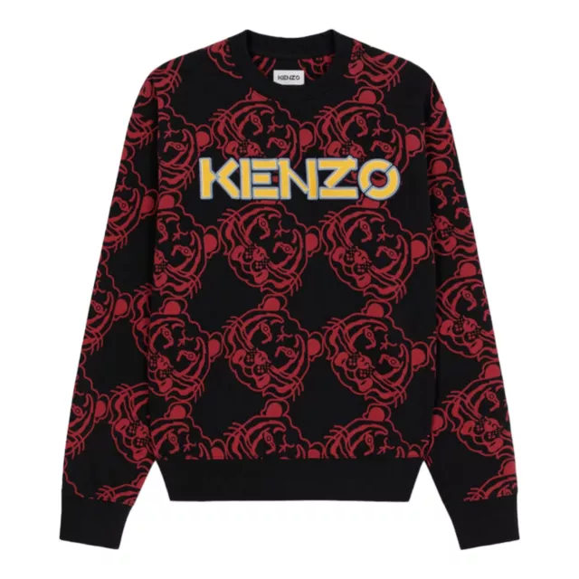 Kenzo Men's Tiger Logo Sweatshirt FC55SW000CMF Black - BRAND NEW WITH TAG