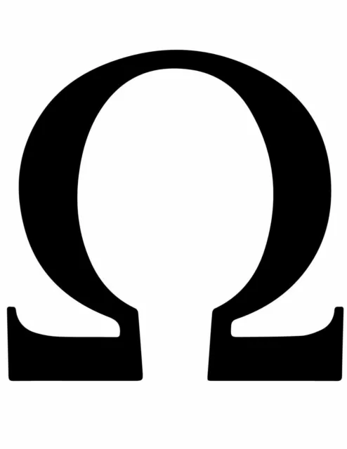 Omega Letter Symbol Sign Vinyl Die Cut Sticker Decal *Multiple options*