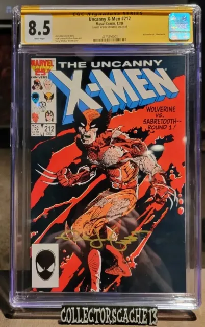 Marvel The Uncanny X-Men #212 CGC  Grade 8.5 signed by Rick Leonardi.