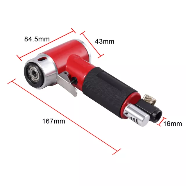 1/4" 90 Degree Mini Air Right Angle Sander Grinder Polisher Tool 2 Backing Pads 2