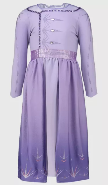 Disney Frozen Elsa 2 Purple Fancy Dress Costume Age 2-3 Queen, Princess Party UK