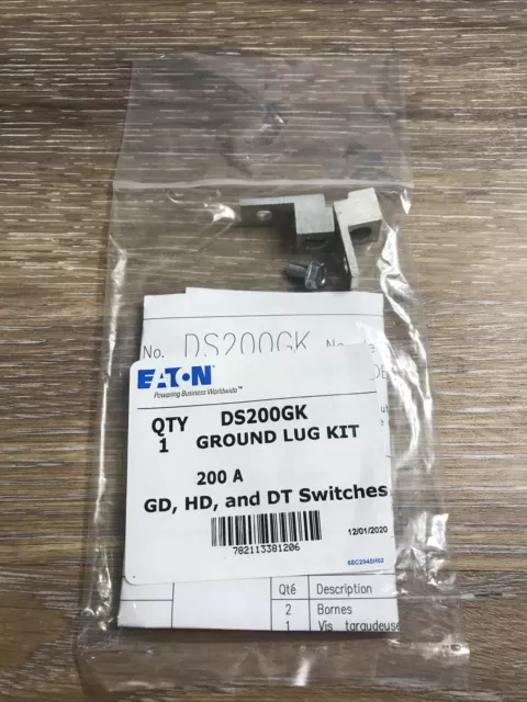 Eaton DS200GK Ground Lug Kit 200A for GD, HD,  & DT Switches