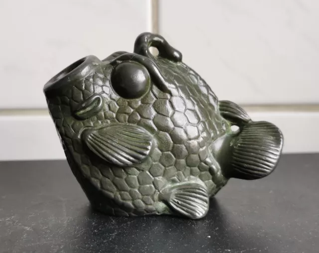 JUST ANDERSEN Art Deco Metal Figurine Fish Statue Denmark Penholder D2110