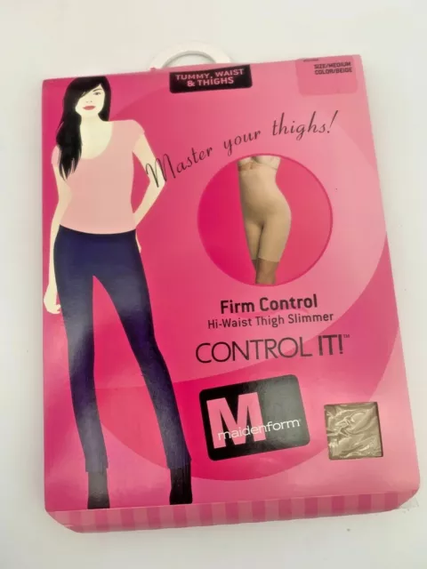 1 Maidenform Firm Control Hi-Waist Thigh Slimmer Size X-Large - BEIGE