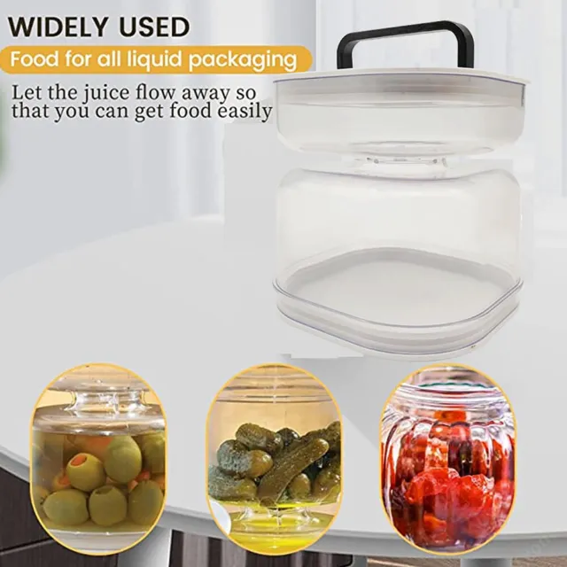 Clear Kimchi Jar Dry & Wet Dispenser Fermentation Pickles Jar Household Kitchen