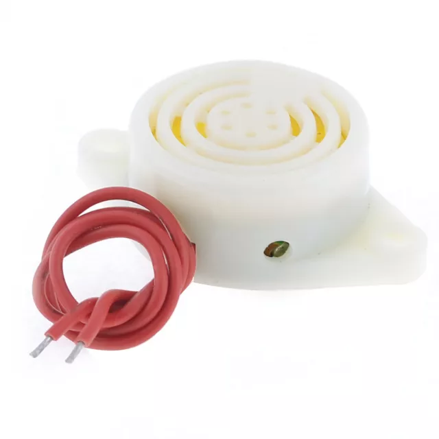 AC220V 2 Industrial Wire Electronic Continuous Sound Alarm 85dB White Case