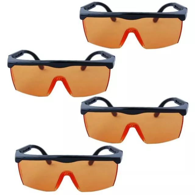 Paquete de 4 gafas de seguridad con lentes naranjas HQRP para...