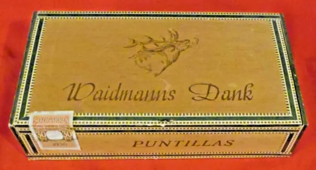 Alte Dose , Holzschachtel , Zigarrenkiste , Puntillas No 30 , 50 Zigarren