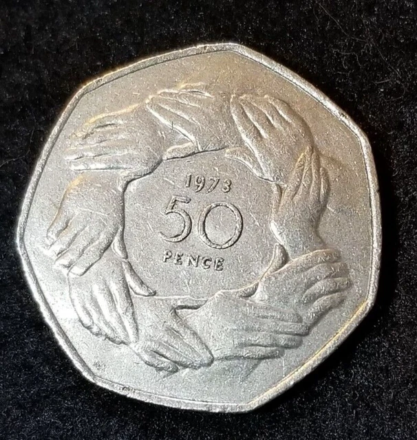 1973 Great Britian 50 PENCE Coin, very nice !