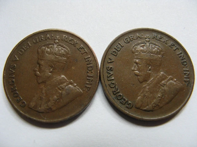 1926 1927 Canada Small One Cent Penny 1C  Vf+  #377