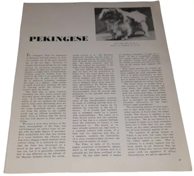 Origin History Temperament & Care of Pekingese & Old English Sheepdog