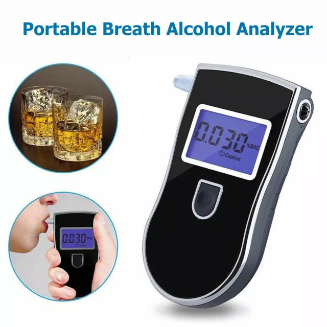 Police Digital Breath Alcohol Analyzer Tester LCD Breathalyzer Test Detector 2