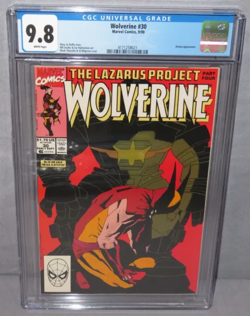 WOLVERINE #30 (Al Milgrom Cover) CGC 9.8 NM/MT White Pages Marvel Comics 1990