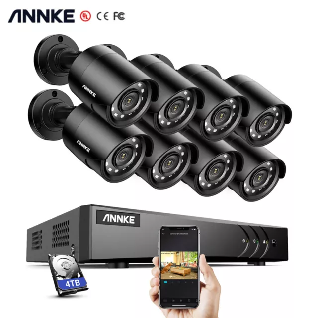 ANNKE 2MP 1080P Überwachungskamera 8CH 5MP DVR Fernzugriff Außen Kameras H.265+