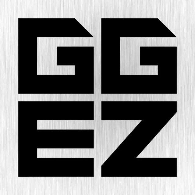 GG EZ Gamer Gaming Good Game Geek Easy Auto Black Vinyl Decal Sticker Aufkleber