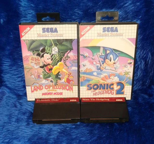 SEGA MASTER SYSTEM Games Bundle Sonic The Hedgehog 1 & 2 Land of ...