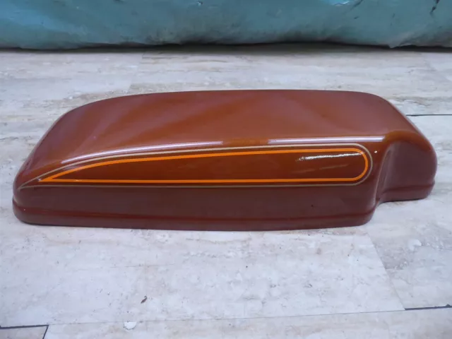 Vintage Bates Style Motorcycle Saddlebag Cover Lid Art Deco PL1132-BP2+