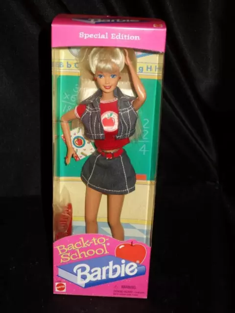 1996 BACK-TO-SCHOOL Barbie Doll Long Blonde Hair Special Edition #17099 NRFB