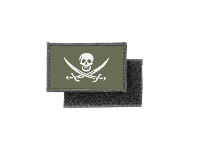 Patch ecusson imprime camo camouflage badge drapeau pirate jack rackham
