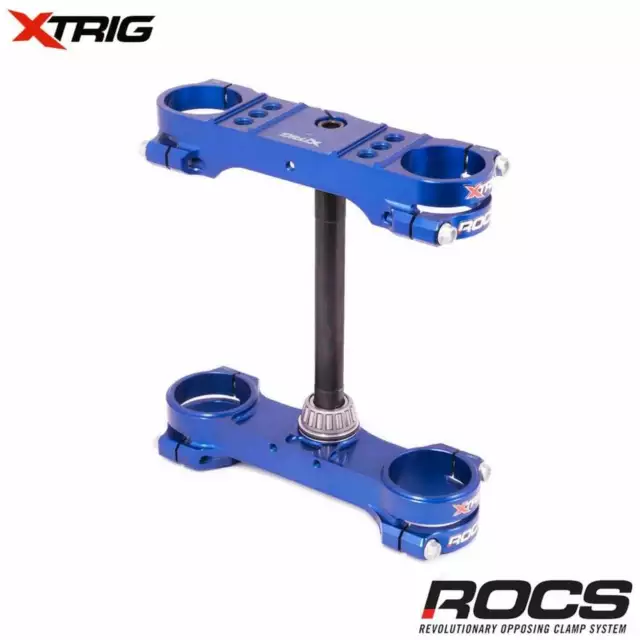 X-Trig Rocs Tech Triple Attache Set - Husqvarna TC65 2017 2018 2019 2020 - Bleu