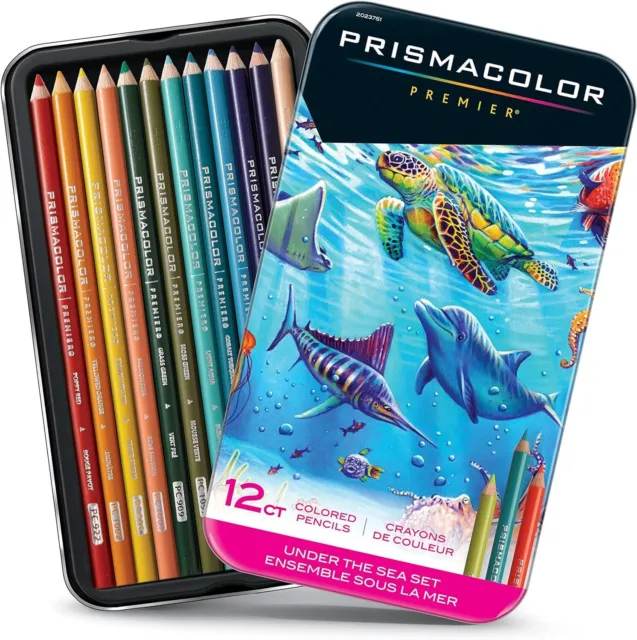Prismacolor Premier Colored Pencils, Soft Core, Botanical Garden Set, 12  Count