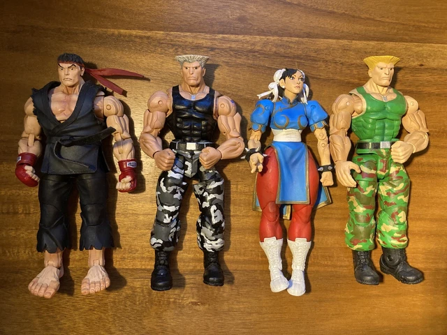 NECA CAPCOM STREET Fighter IV Ryu, Guile X2, Chun-Li ACTION FIGURES