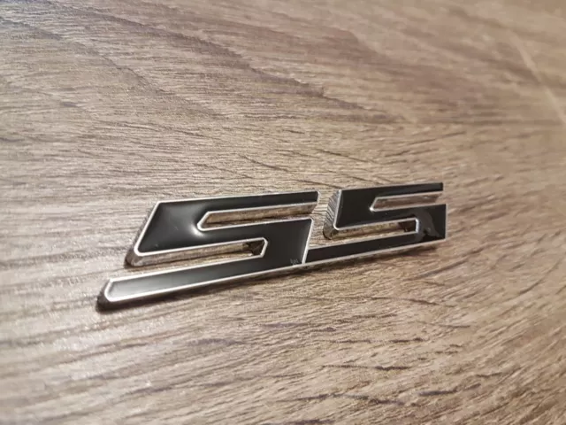 Holden Commodore SS Black & Chrome Metal Badge Logo VS VT VX VY VZ VE VF HSV V8