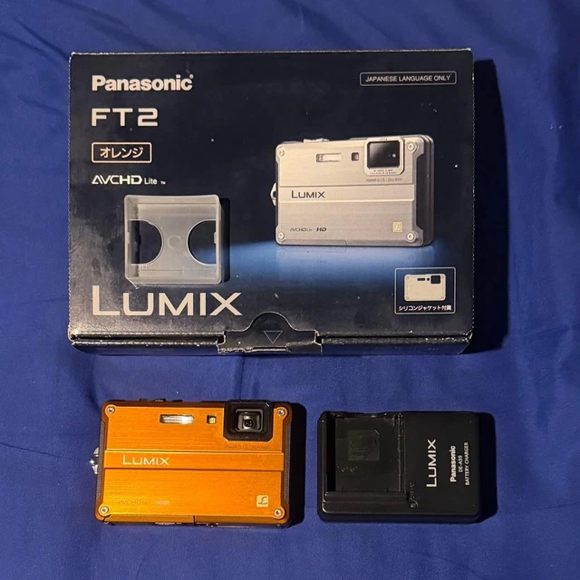 PANASONIC LUMIX DMC-FT2 Orange Compact Digital Camera [No English