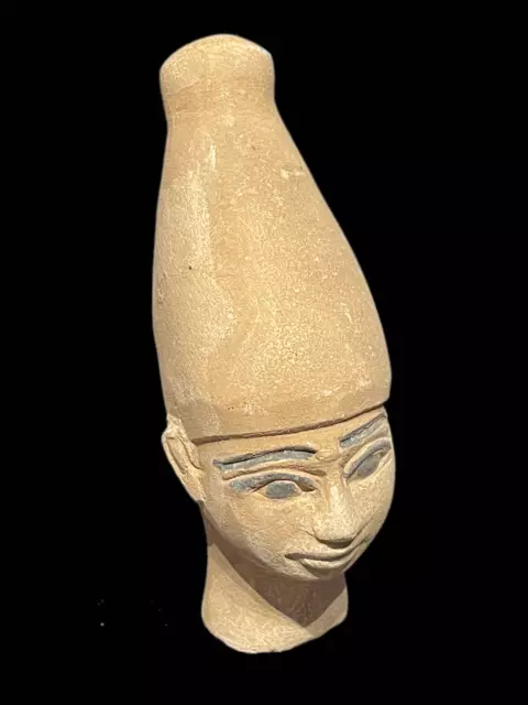 ANCIENT EGYPTIAN HEAVY STONE PHARAOH BUST STATUE - 664 - 332bc (26) £0. ...