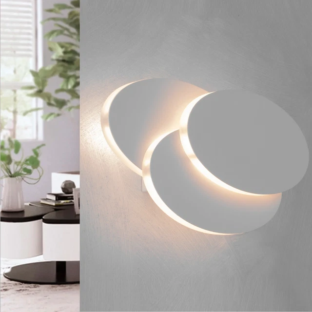 Applique ovale bianco LED 12W Lampada da parete design moderno IP55