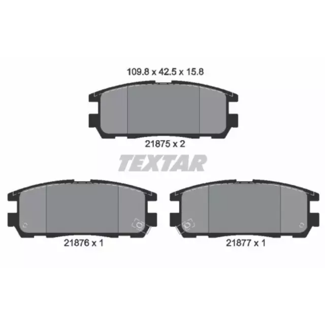 TEXTAR Bremsbeläge hinten für Opel Frontera A Monterey Isuzu Trooper II